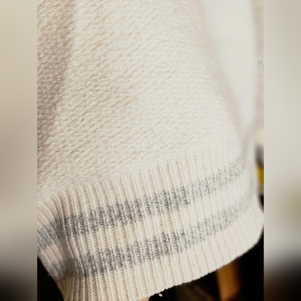 Rag & Bone Jana Sweater Cream and Gray Knit Crew Neck - Picture 5 of 10